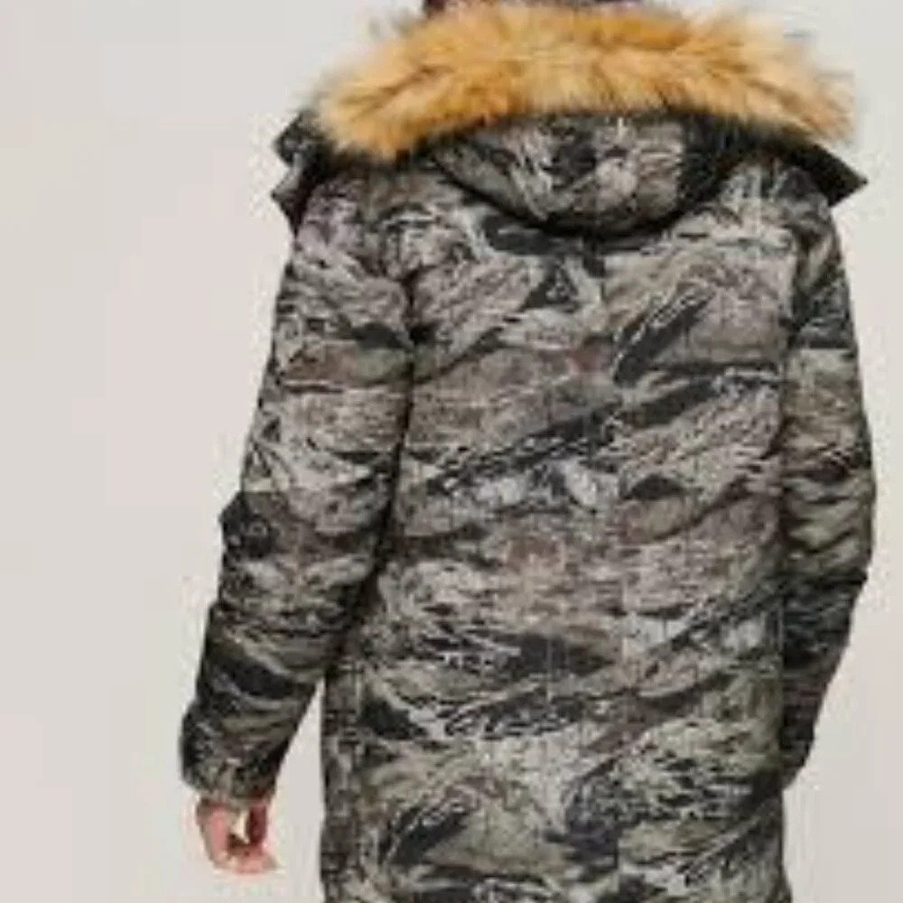 NWT Superdry Men's Code Faux Fur Hooded Everest Parka Jacket - Picture 4 of 5